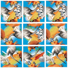 B Dazzle Australische Tierwelt Scramble Squares 9 Teile Puzzle