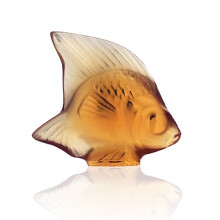 Lalique Lal-8944 Poisson-Ambre Cristal, Ambre Givré