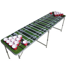 Tavolo da Gioco Pong a Campo da Calcio con Fori per Bicchieri Preforati