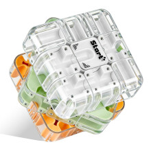 Transparent 3D Maze Puzzle Cube With Steel Ball Rolling Clear Strategy Compact Maze Brain Teaser Cube Educational Iq Boosting Labyrinth Critical Think