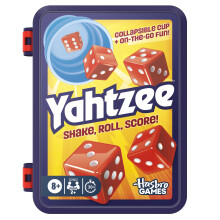 Hasbro Gaming Yahtzee Würfelspiel | mit zusammenklappbarem Becher & Aufbewahrungskoffer | Familienspiele