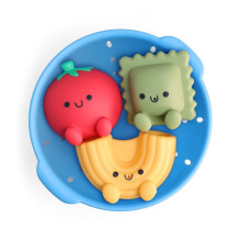 Itzy Ritzy Bad Speelgoed - Set van 3 Textuur, Pasta-Vormige Bad Squirters & 1 Sprinkel Zeef - Itzy Splash Pals