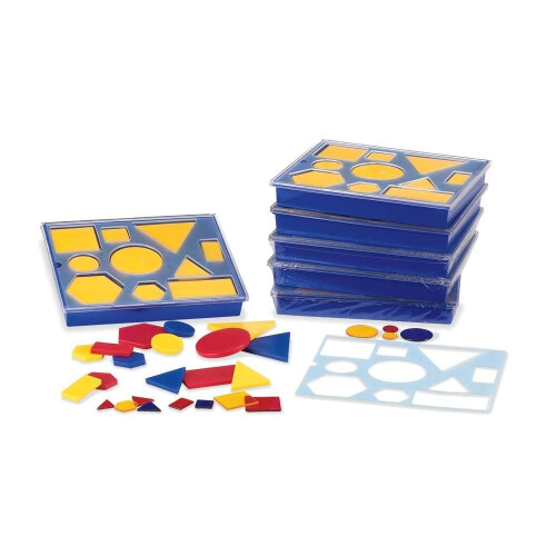 hand2mind 46393 Attribuut Blokken Basis Kit - Set van 6 Bakken