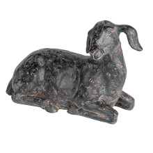 Creative Co-Op Resin Standing Goat Accent Décor with Cast Iron Finish, Black