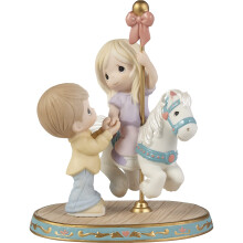 Precious Moments 221019 Your Love Makes My World Go Round Bisque Porcelain/Metal Figurine