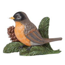 Enesco Jim Shore Heartwood Creek Robin Bird with Pinecone Figurine- Stone Resin Hand Crafted Collectible Mini Figurines Home Decor Statue, 4 Inch
