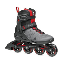 Rollerblade Macroblade 84 's Adult Fitness Inline Skate, Dark Gray & Red, Performance Inline Skates, Dark Grey/RED, 11/11.5