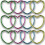 Shiny Plastic Heart Bracelets - Assorted Colors, Child Size, 12 Pcs 1