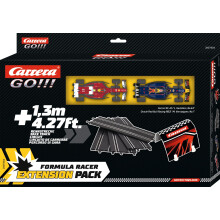 Carrera GO Forumla Racer Slot Car Racetrack Extension Pack 1:43 Scale Add On Accessory Includes 4.27-ft of Track, Tunnel, and 2 Cars
