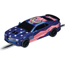 Carrera GO Chevrolet Camaro Stars 'n Stripes 1:43 Scale Analog Slot Car