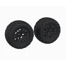 Set de pneus ARRMA DBOOTS 'Fortress MT' collés (Noir) (2pcs), ARA-1608