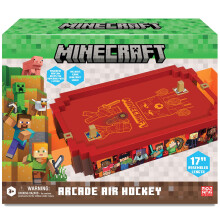 Minecraft : Air Hockey Arcade - Nether - Jeu de table motorisé 17", Sons iconiques, Jouet licencié, 2 joueurs