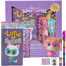 Disney Junior Super Kitties Sparkle Journal Set for Kids, Journal Kit with Stickers and Gems