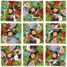 Scramble Squares- Puzzle de 9 pièces Renards - Casse-tête stimulant pour enfants et adultes