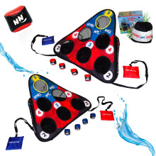 TOSS & ROLL NN' Hole Spielset | Tragbares Cornhole Set für Wasser oder Land | Bean Bag Balls Wurfspiele