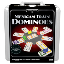 Pressman Premium Classics Dominos Mexicains | Mallette Aluminium de Transport | 2-10 Joueurs, 8 ans+