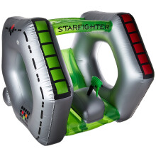 Swimline Starfighter Super Squirter Aufblasbares Poolspielzeug, 46 x 45 x 43", Silber/Grün