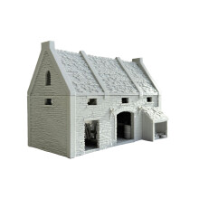 Centrion Studio Cattle Shed - 28mm Scale Colonial Barn Terrain - Multi-Part PLA 3D Printed Farm Structure with Open Interior - Suitable for Historical