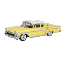 Oxford Diecast 1958 Chevy Impala Sport Colonial Cream with Snowcrest White Top 1/87 (HO) Scale Diecast Model Car 87CIS58002