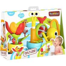 40218 YOOKIDOO Ephemeral Garden Baby Bath Toy with Garden Theme - Bath and Shower Game - Watering Can, Snail, Flowers - Baby Gift from 18 Months