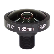 4K 12MP 1,85mm Fisheye-Objektiv HD 1/1,8" M12 CCTV-Objektiv für Überwachungskameras, Drohnen, für Action- und Sportkameras, Zubehör