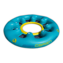 OBrien 8 Personen Aufblasbare Party Lounge Float - Robuste Schwimminsel mit Netzsitzen, Rückenlehnen, Getränkehaltern