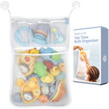 Sac de rangement pour jouets de bain Jool Baby - Filet pour jouets de baignoire enfants - Se fixe au mur, lavable en machine