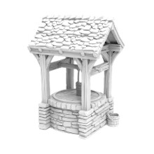 Centrion Studio Rustic Medieval Water Well Accessory for 28mm Miniatures - Detailed Model for Tabletop RPGs, DND, Pathfinder, Wargaming - 3D Printed T