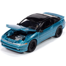 1991 Eclipse GSX Tennessee Blue Metallic with Black Top Import Legends Series 1/64 Diecast Model Car by Auto World 64502-AWSP189B