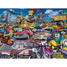 Puzzle Jigsaw Factory Motel, Bar & Drive Inn Voitures Classiques 750 Pièces