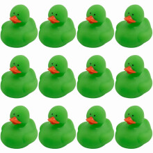 Fun Express Canards en Caoutchouc 2" de Couleur Unie - 12 Canards (Vert)
