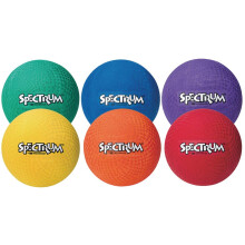 S&S Worldwide Boules de Terrain Spectrum, 8-1/2" - Ensemble de 6 Couleurs Vives, Caoutchouc Durable pour Amusement !