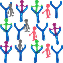 Alien Shooter Toys - Set of 12 Shooters and Stretchy Aliens - Party Favor and Novelty Toys