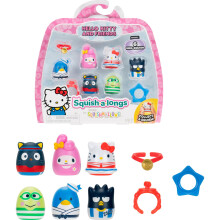 Squish-a-longs Hello Kitty and Friends Cute Sports Mini-Squish + Accessory 6-Pack