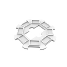 Volareo Mexican Train Hub - Replacement Hub Centerpiece for Mexican Train Dominoes (White)