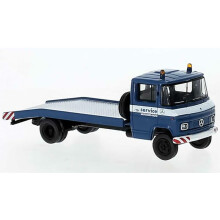 1968 L 608 D Flatbed Truck Blue with White Stripes Service 1/87 (HO) Scale Model Car by Brekina BRE36736
