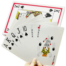 QkonkgnS Jeu de Cartes Géantes 6.7X9.4 Pouces Grand Paquet de Cartes pour Familles