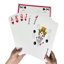 QkonkgnS 8x11 Zoll Jumbo Spielkarten Große Kartendeck für Familien Riesige Spielkarten