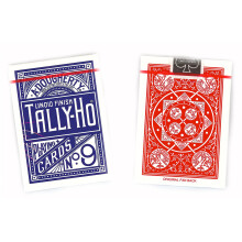 Tally-Ho Spielkarten Fan Back Design 12 Decks (6 Rot, 6 Blau)