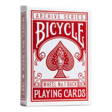 Bicycle Archive Series Spielkarten Wheel No.1 Rückseite 1887, Poker Größe Standard Index