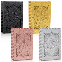 4er Pack Spielkarten, wasserdichte Spielkarten, 4 Decks Kunststoffspielkarten, coole Folien-Pokersatz für Strand Tisch Magie