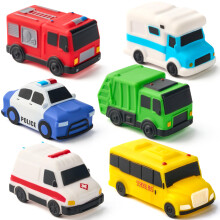 JOYIN 6 Stuks Auto Bad Speelgoed, Geen Gaten & Schimmelvrij Badkuip Speelgoed voor Kinderen