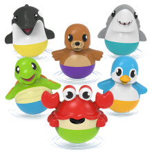 Tub Works Tub Bobbers Bob, Wobble & Float Voor Peuters, 6 Stuks | Unieke Wobbling Actie | Geen Gat Baby Bad Speelgoed