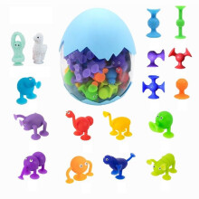 Carastora 38-delige Zuigbad Speelgoed - Silicone Moldvrije Sensory Speelgoed met Opbergdoos & Eierschaal, voor Kinderen 3-6 jaar