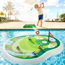 Jouets de Golf Gonflables Funscape pour Enfants, Jeu de Piscine Flottant, Green d'Approche avec Balles Collantes