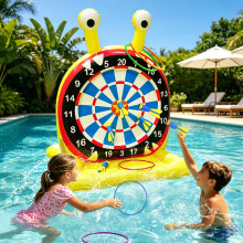 Aufblasbare Monster Dartboard Pool Spiele, 2-in-1 Wasserspielzeug für Sommer