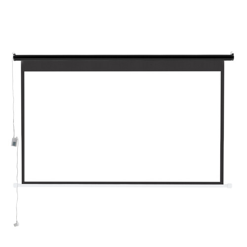120" Electric Motorized Projector Screen - 16:9 Remote Control Home Theatre Screen, Black 1