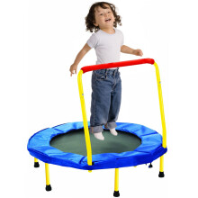 MakBB Trampoline 36" pour Enfants avec Poignée, Trampoline Pliable Sécurisé pour Intérieur