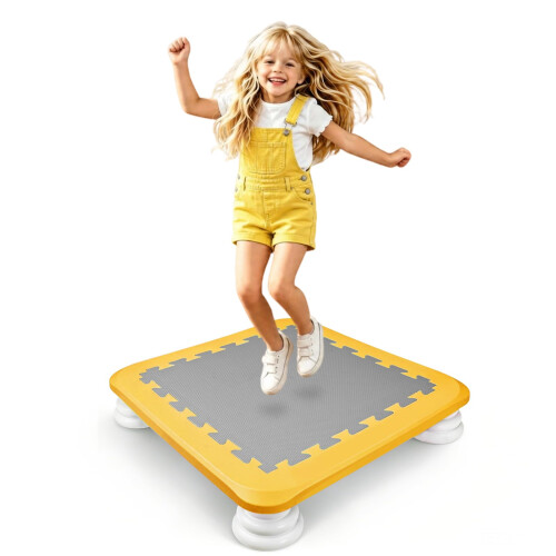 Trampoline Sensoriel pour Enfants 3+, Capacité 220 LBS, Développe Équilibre et Coordination