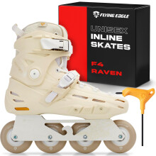Flying Eagle F4 Raven Freeskates - Inline Skates Adult, Inline Speed Skates for Adults, Outdoor Roller Skate, Skating Shoes, Rollerskates Adult-Sand W